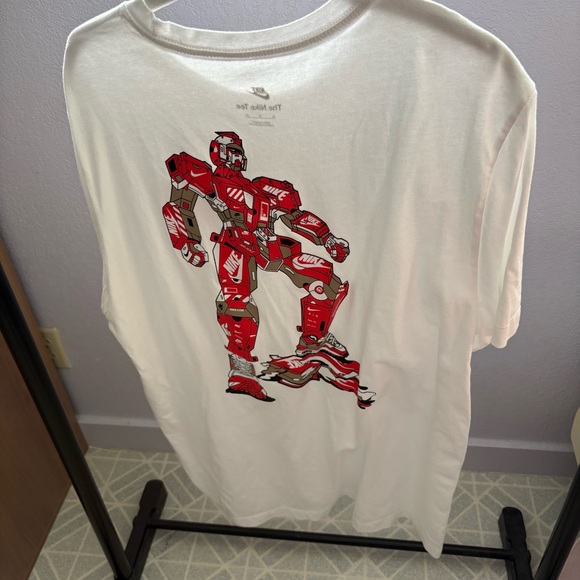 NIKE sz XL White Tshirt DJ1397 NSW Air Mech Anime Robot Short Sleeve - Picture 4 of 10